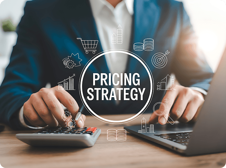 Analytics interface showing simple pricing model