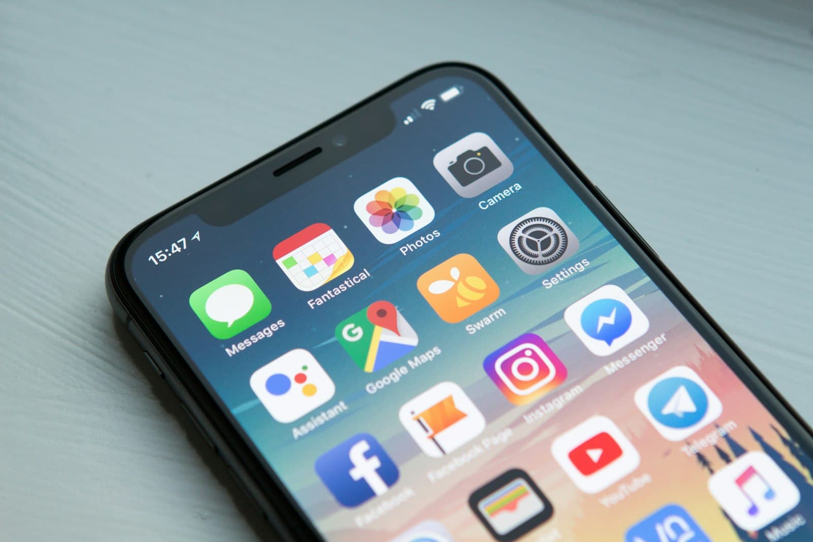 A site running on a modern smartphone